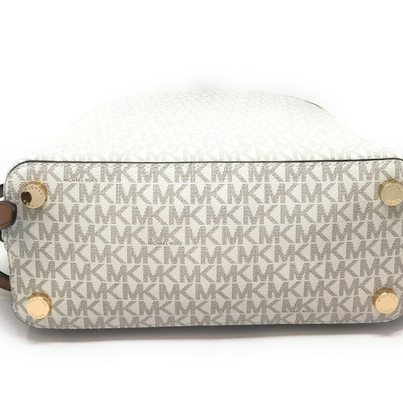 Michael Kors Cream and Tan MK Signature Backpack main image 7